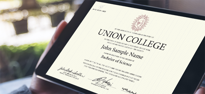 Union College digital diploma