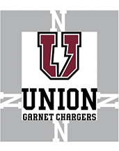 Bolt U Garnet Chargers logo showing clear space