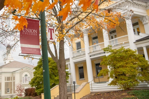 An autumnal view of Grant Hall