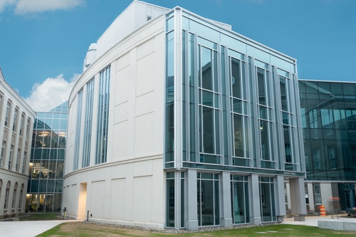 An exterior view of the ISEC building