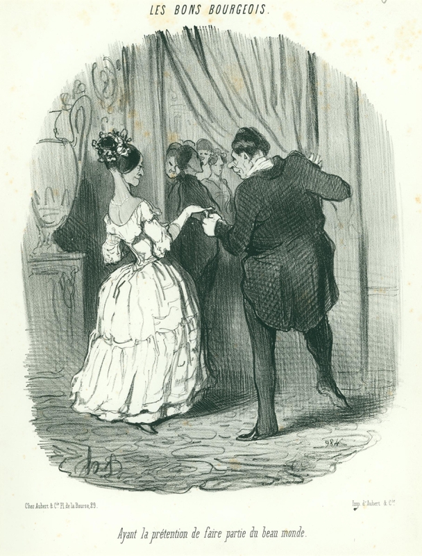 Honoré Daumier, Ayant la retention de faire partie du beau monde (from Les Bons Bourgeois)