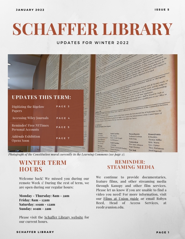 schaffer library newsletter 5