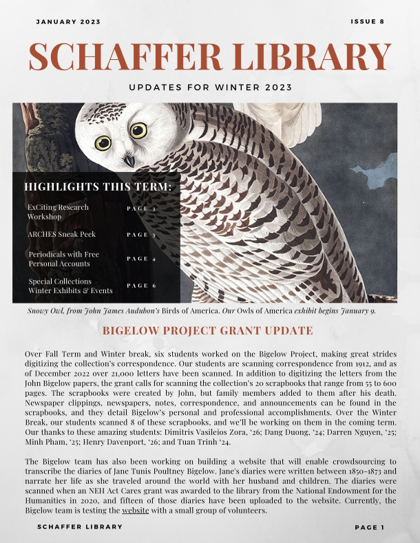 schaffer library newsletter 8