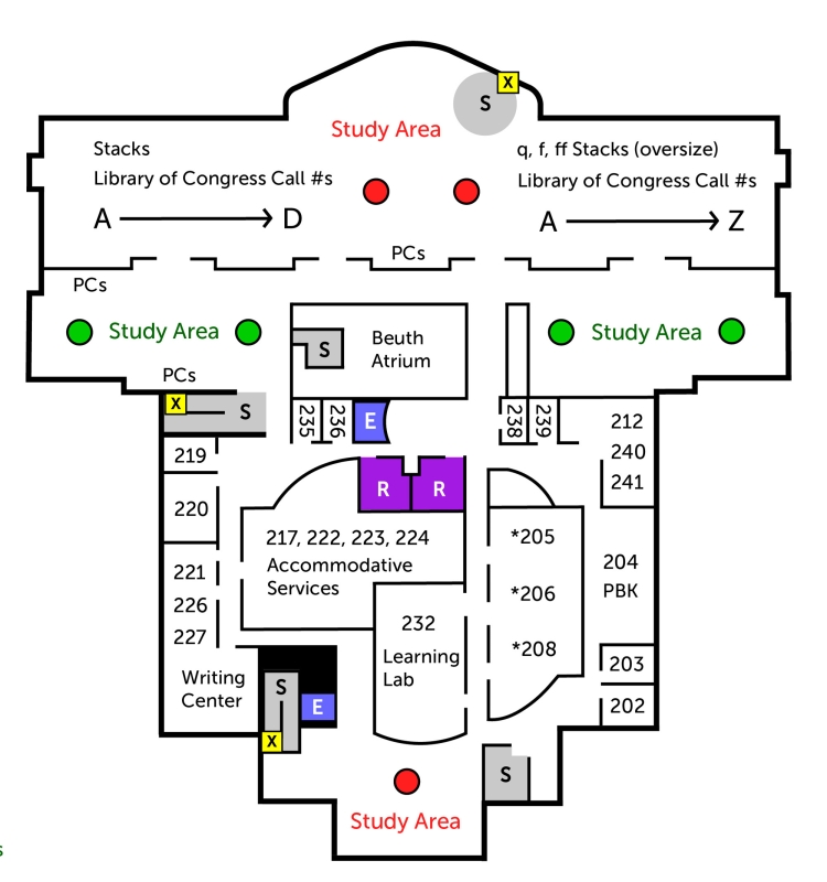 Second Floor Map