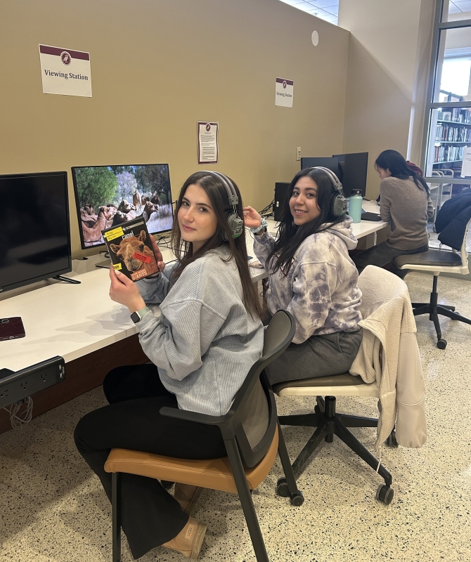 Schaffer Library viewing station