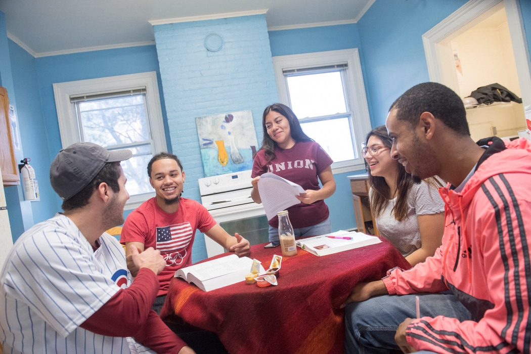 Union students at a gathering at Bronner House