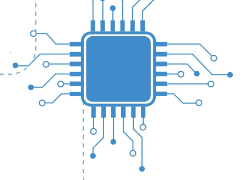 An illustration of a computer circuit