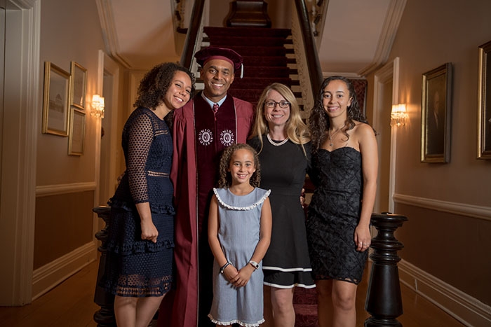 The Harris family in 2018