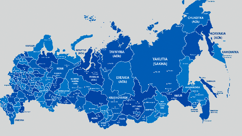 A map of Russia