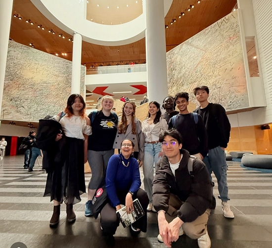 Standing, from left, are Anh Nguyen Cate Hicks, Nada Aloussi, Alissa Tsay, Eastwood Yeboah, Miraj Parekh and Vin Pham. Kneeling, from left, are Ashlesha Bhagat and Ha Truong.  