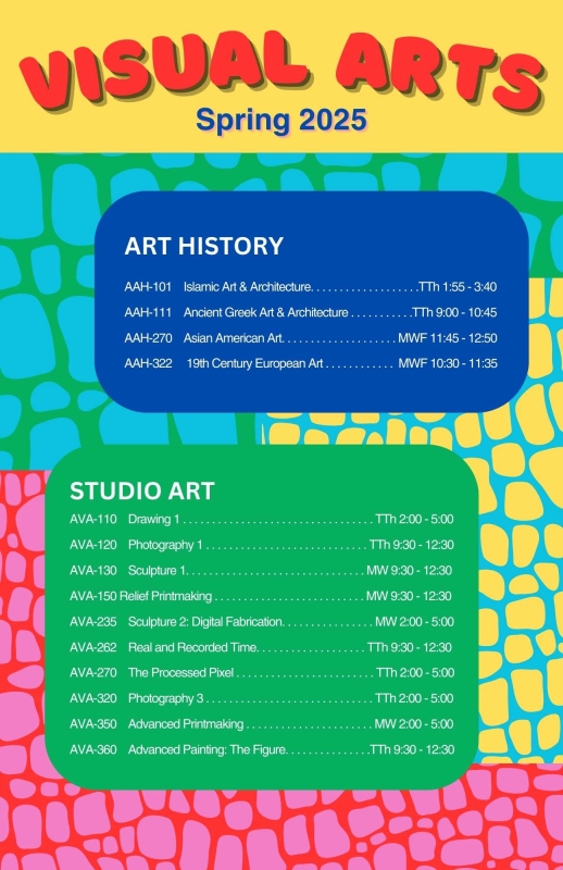 Visual Arts SP25 Course Listing