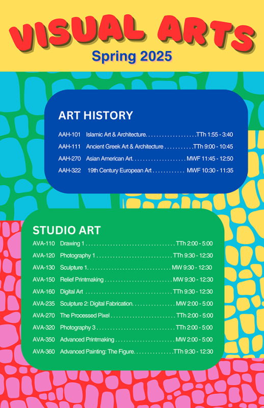 spring 2025 visual arts courses