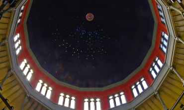 A view of the Nott Memorial's ceiling.