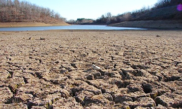 A dry lake bed